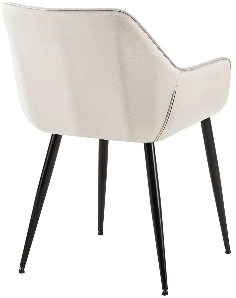 Jedálenská stolička Vessa - zamat - svetlo šedá