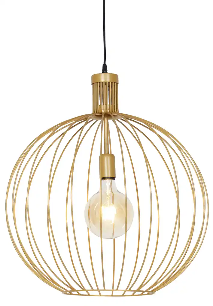 Dizajnové závesné svietidlo zlaté 50 cm - Wire Dos | Biano