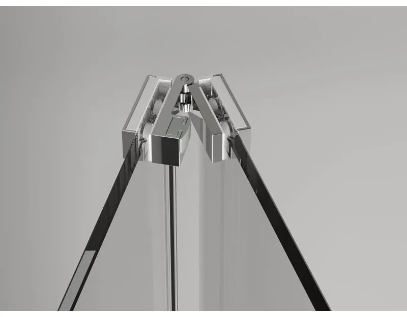 Mexen Exo, sprchovací kút so skladacími dverami 70 x 80 cm, 6mm číre sklo, chrómový profil, 816-070-080-01-00