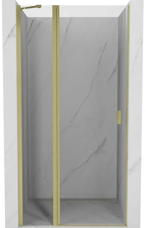 Mexen Otváracie sprchové dvere MIST (1d+1s) 85x200 cm 6mm brúsené zlato, priehľadné, 8A4-085-000-55-00