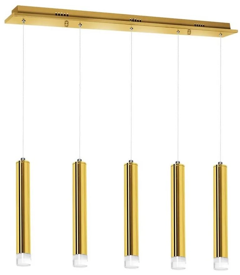 LED Luster na lanku GOLDIE 5xLED/25W/230V zlatá