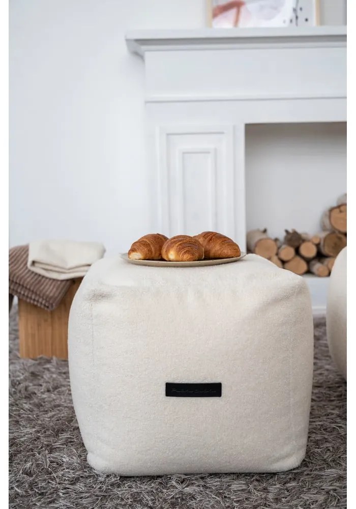 Hnedý sedací vak z textílie buklé Up! MooG – SLOWDOWN