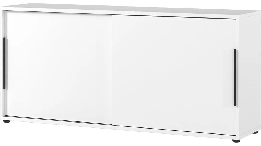 Biela skrinka s posuvnými dverami 160x74 cm Mailand – Germania