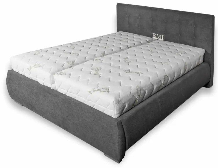 Posteľ čalúnená Aria + lamelový rošt + matrac EMI