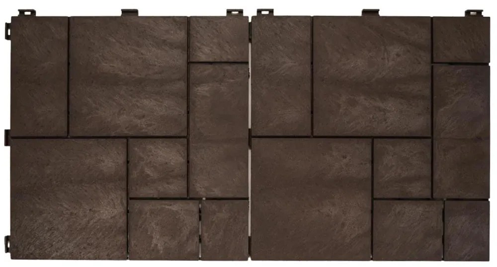 Gumová dlaždica STONE MOSAIC 30 x 30 cm, hnedá MHEU5100589