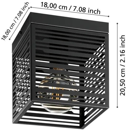 Eglo 900355 - Stropné svietidlo PIEDRITAS 1xE27/40W/230V