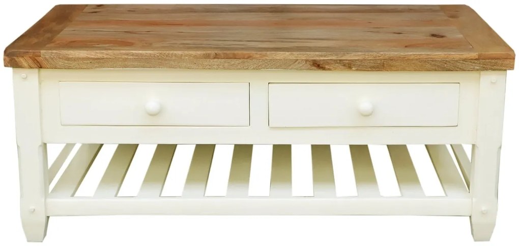 furniture-nabytek.cz - Konferenční stolek rustikální z dřeva mango 110x45x60