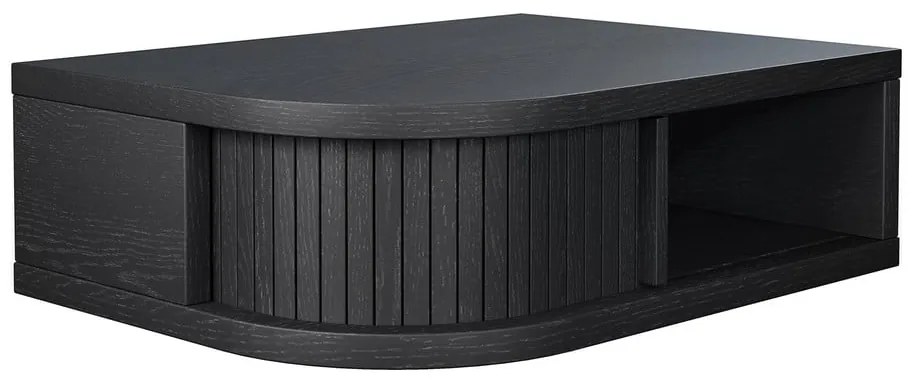 Čierny nočný stolík v dekore duba Farsta - Woodman