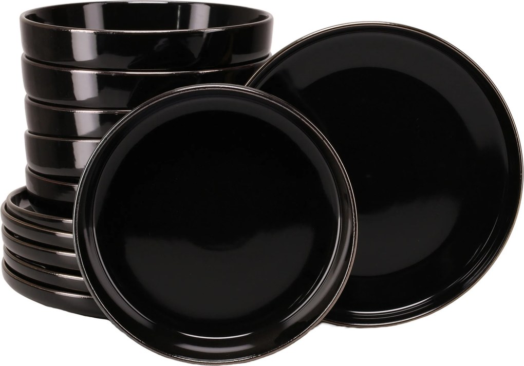 XXXLutz JEDÁLENSKÝ SERVIS Nordic Festive Schwarz 12-dielne Creatable - Online Only bytové doplnky - 007768073904
