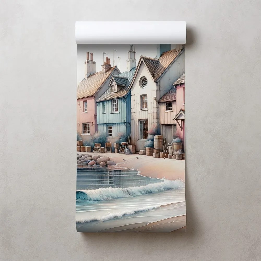 Fototapeta pastelové prímorské domčeky
