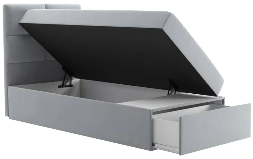 Kontinentálna posteľ Hudson Lux 1, Strana: ľavá, Rozmer postele: 90x200 cm, Farby: Muna 10
