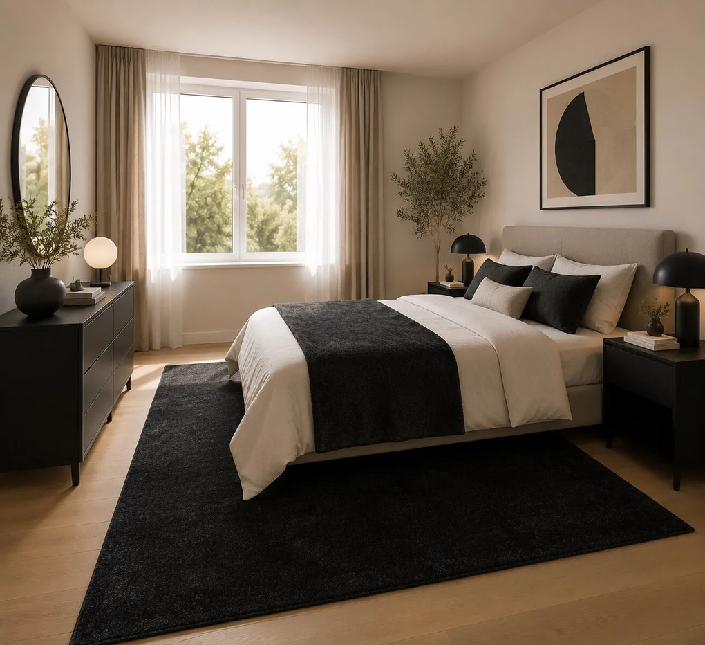 Ayyildiz, Kusový koberec Ata 7000 anthracite, 80x150, šedá, obývacia izba
