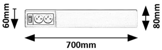 Rabalux 78041 - LED Podlinkové sv. so zás. BATH 2E LED/15W/230V 4000K 70cm biela
