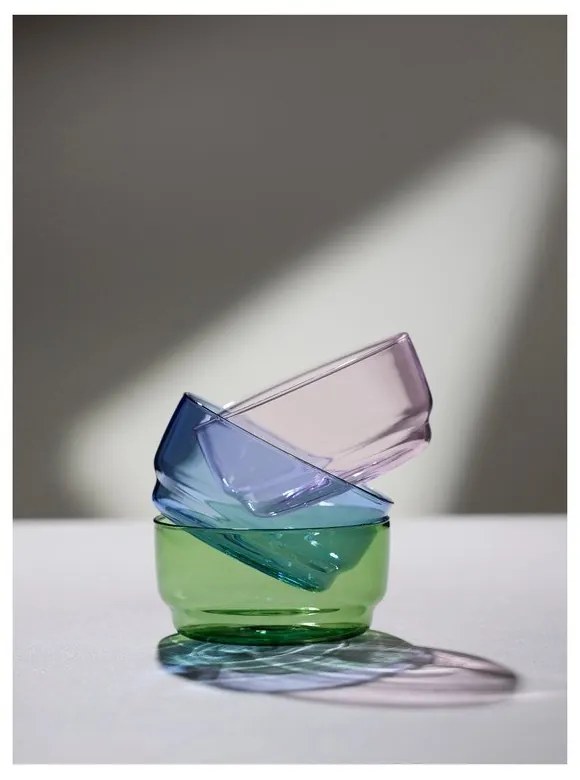 Modré sklenené misky v súprave 2 ks 500 ml Torino – Lyngby Glas