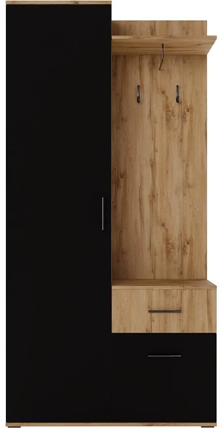 Predsieňový nábytok Rio wotan/čierna