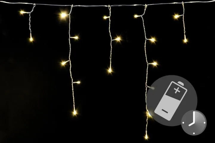 Nexos 41714 Vianočný dážď - 5 m, 144 LED, teple biely, s časovačom