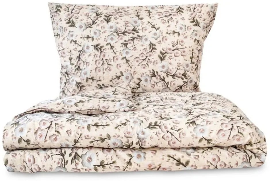 Kvalitex Bavlnené obliečky 5D 140x200 + 70x90 cm – Čerešňový kvet