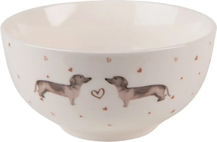 Porcelánový dezertný tanier s jazvečíkmi Dachshund Love - Ø 20cm