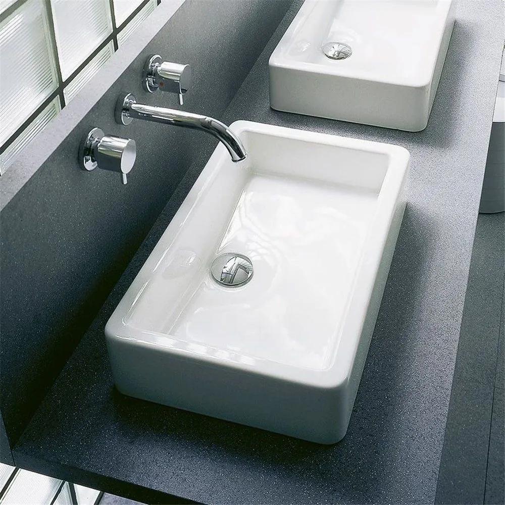 DURAVIT Vero obdĺžniková umývadlová misa bez otvoru, bez prepadu, 600 x 380 mm, biela, s povrchom WonderGliss, 04556000001
