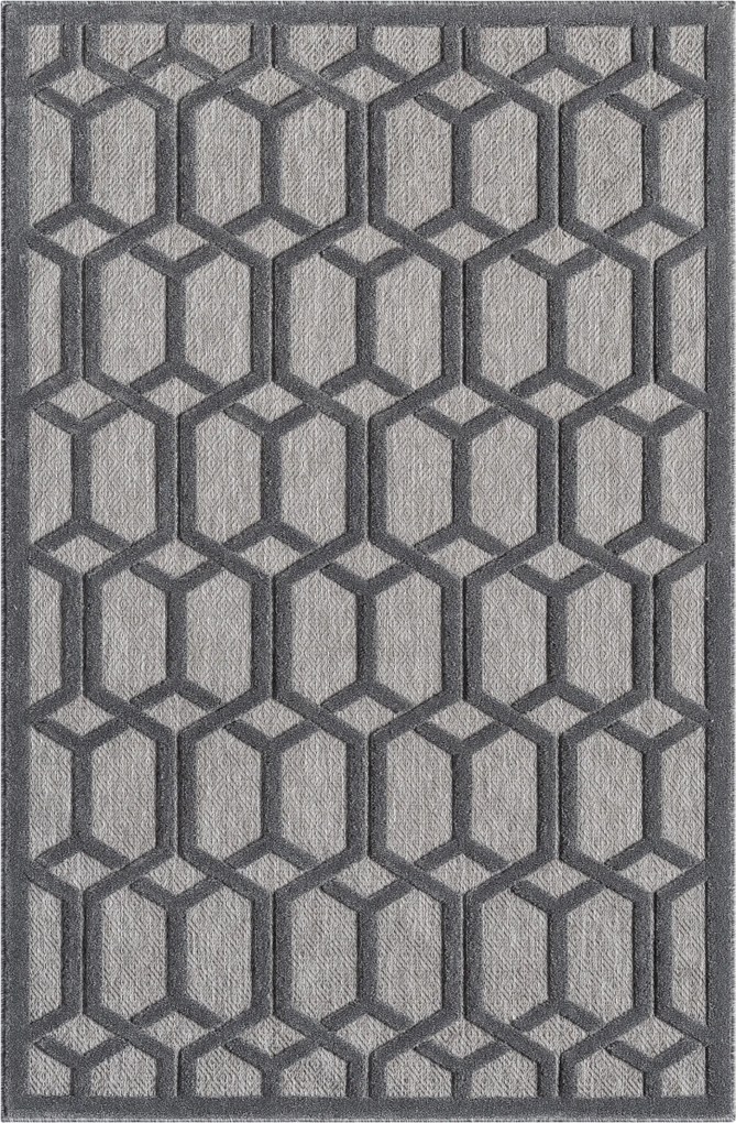 Kusový koberec Elara grau – na von aj na doma, 240x320, šedá, chodba / predsieň, My Flair