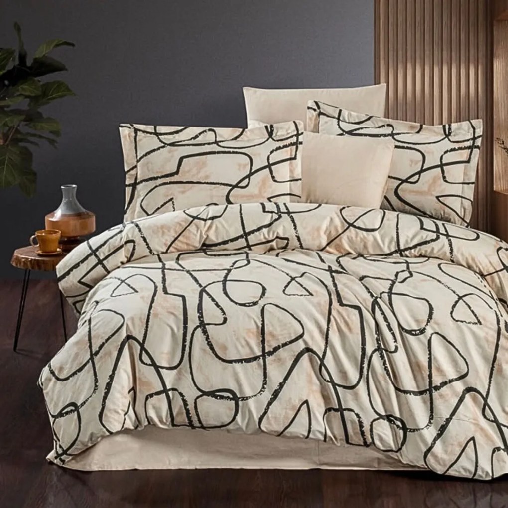 Obliečky bavlnené Efekt TiaHome - 1x Vankúš 90x70cm, 1x Paplón 140x200cm
