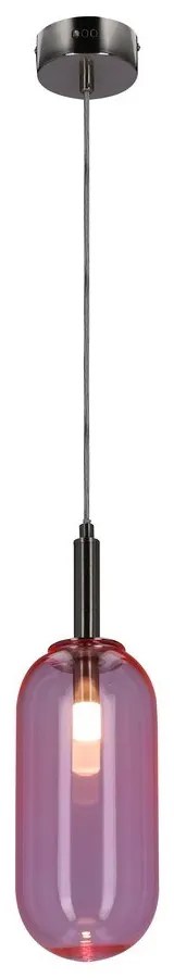 Fialové LED závesné svietidlo so skleneným tienidlom ø 13 cm Fiuggi – Candellux Lighting