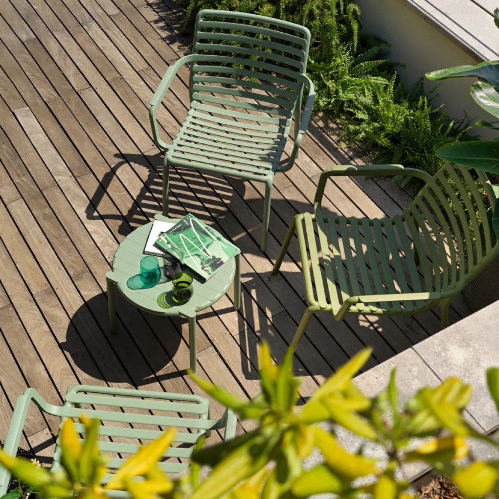 DOGA ARMCHAIR RELAX záhradná stolička s podrúčkami agave