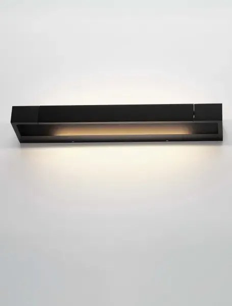 LED čierne svietidlo na stenu Arga 45