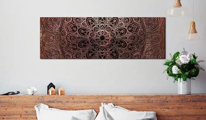 Obraz - Mandala: Amber Silence Veľkosť: 135x45, Verzia: Premium Print