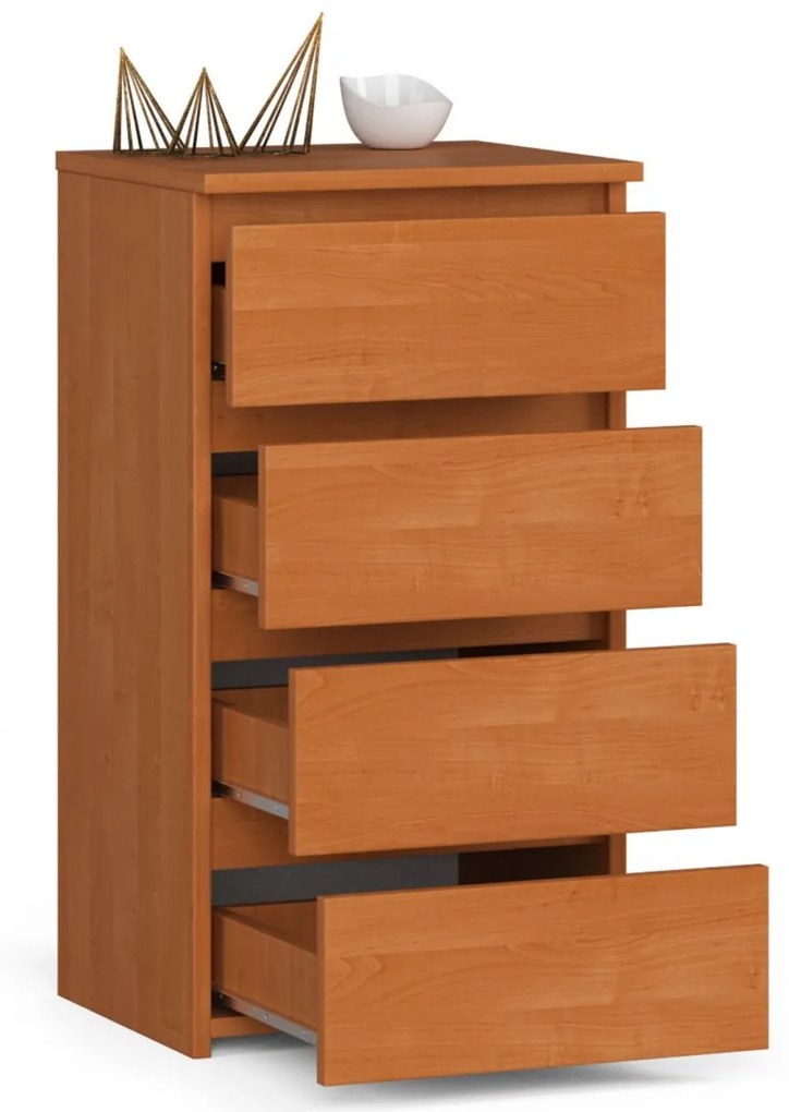 Komoda CLAV 40 cm 4 zásuvky hnedá