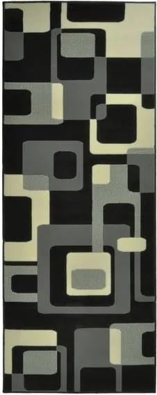 Čierny koberec Hanse Home Hamla Retro, 80x200 cm