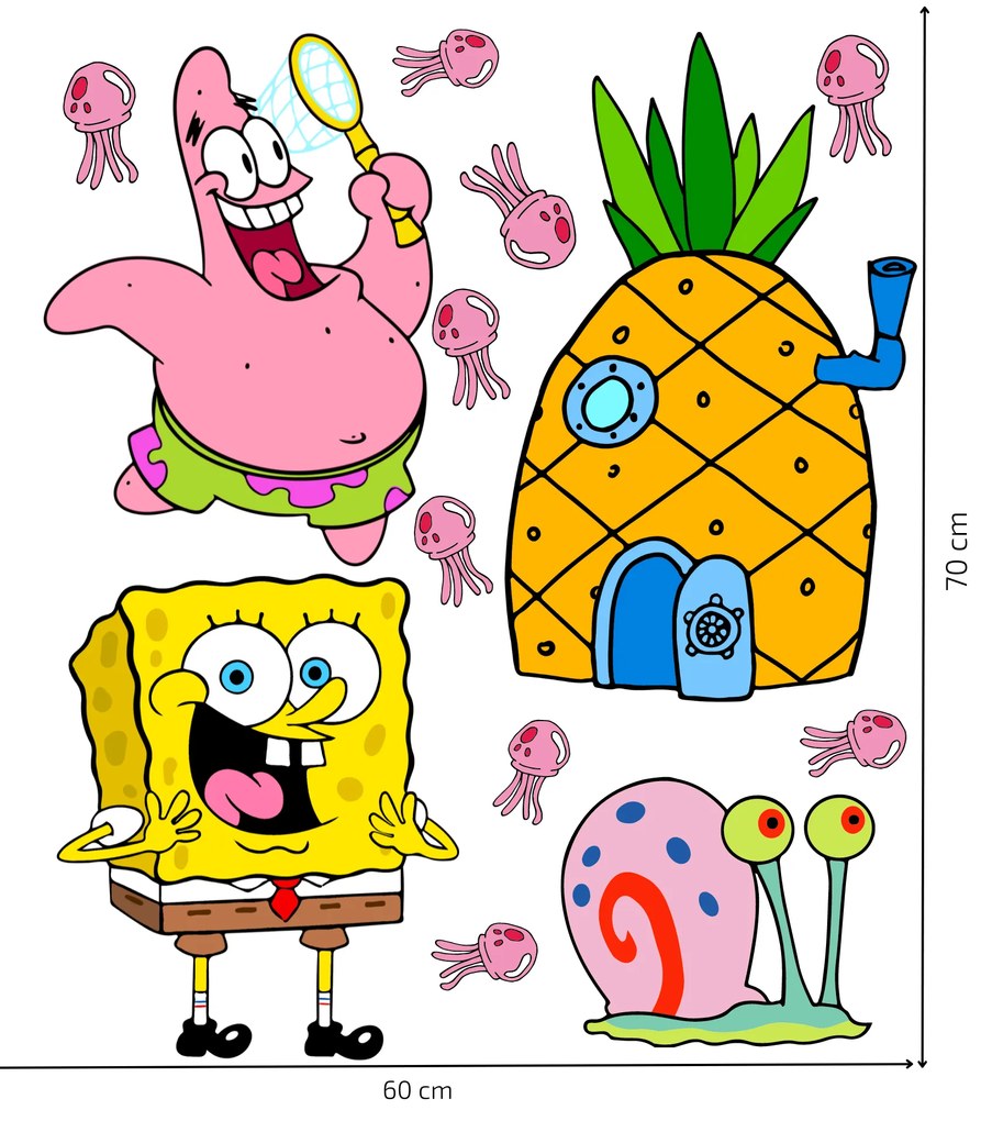 Samolepka na stenu "SpongeBob"
