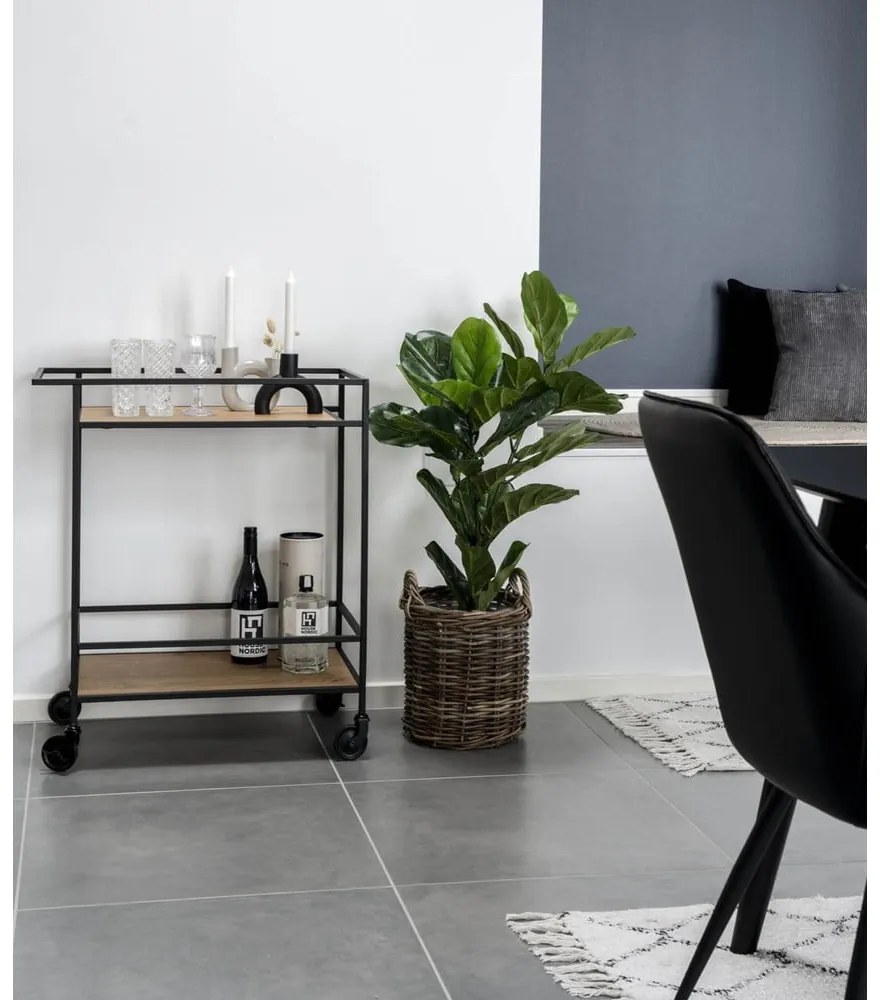 Barový vozík s doskami v dubovom dekore House Nordic Vita