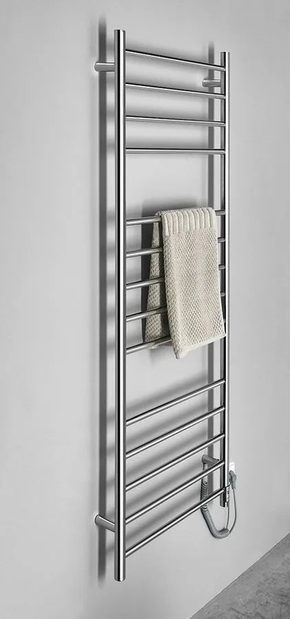 Sapho, REDONDO Elektrický sušiak uterákov, okrúhly, 600x1500mm, 130W, nerez, časovač, ER250T