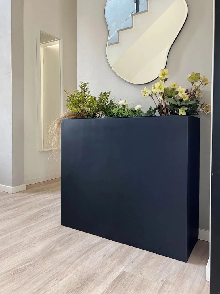 Kvetináč ELEMENTO, sklolaminát, šírka 88 cm, antracit