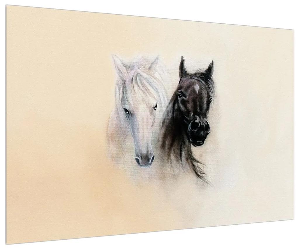 Maľovaný obraz koní (90x60 cm)