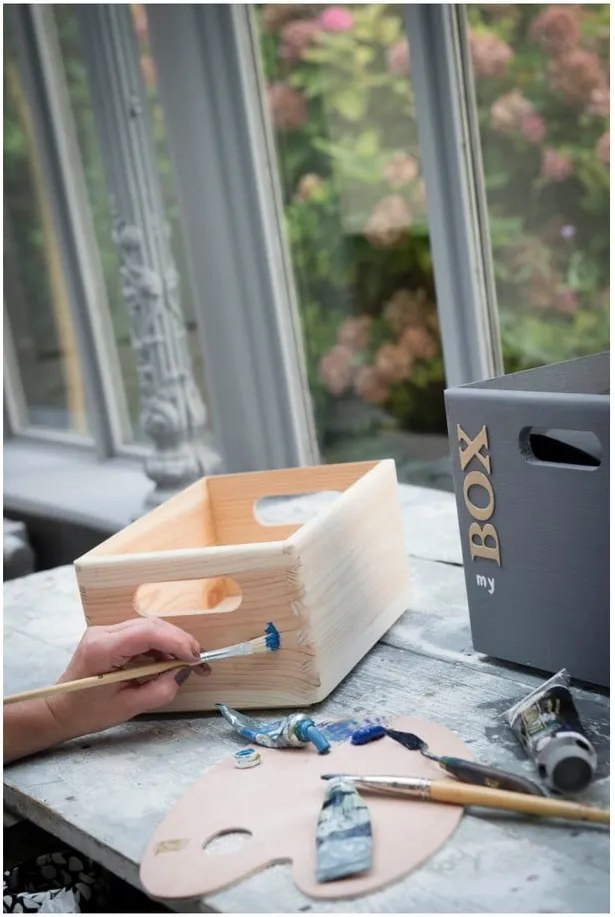 Úložný box z borovicového dreva Compactor Custom, 30 × 20 × 14 cm