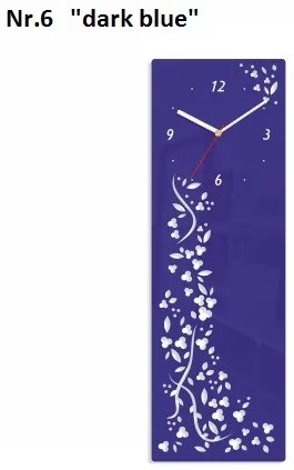 Obdĺžnikové hodiny s ornamentami čierna