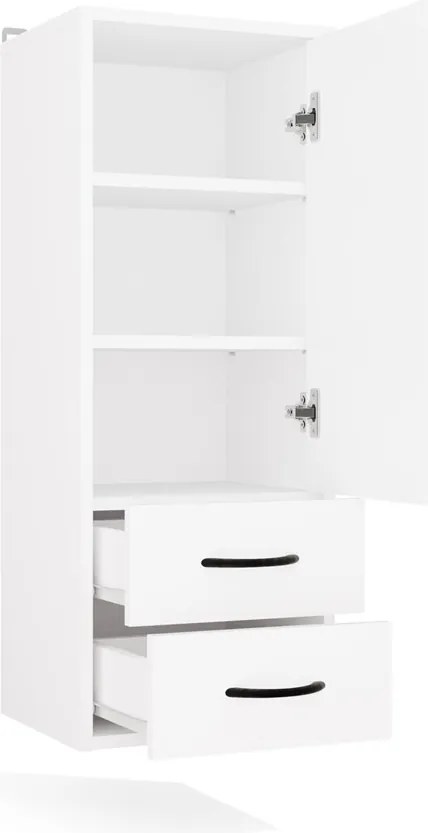 Horná závesná kúpeľňová skrinka Nina II 35 cm biela