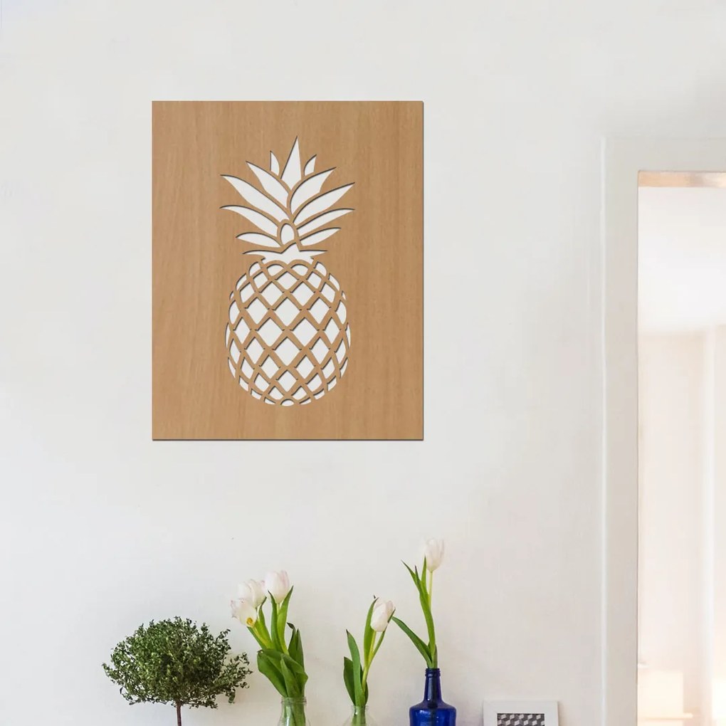 drevo zivota Drevené dekorácie na stenu ANANAS Farebný vzor: Čerešňa, Rozmery (cm): 20x25