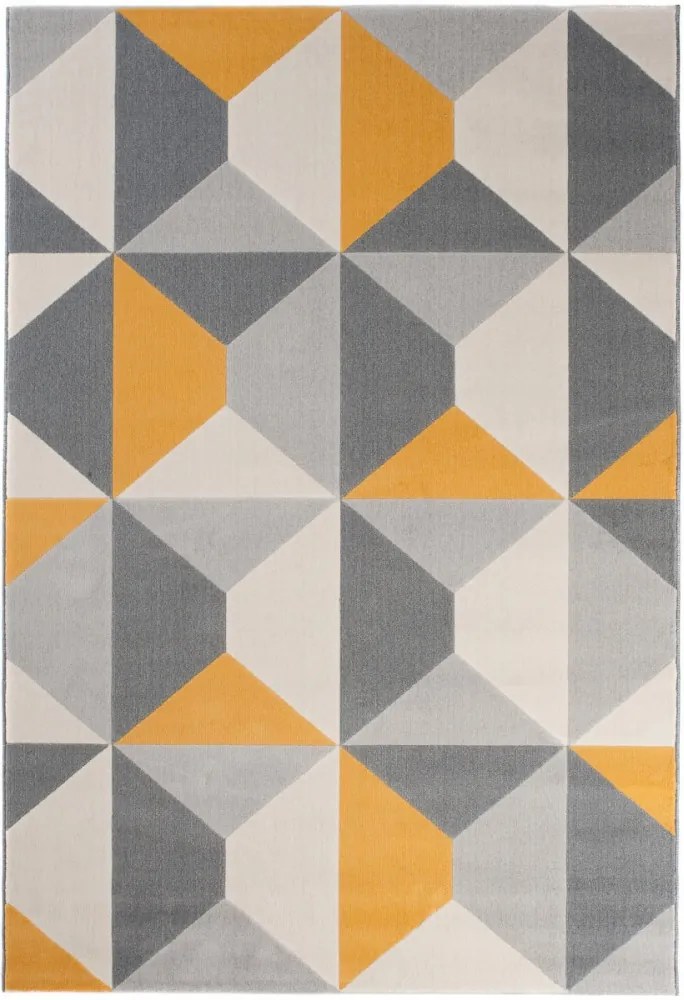 Kusový koberec PP Lorenzo sivo žltý, Velikosti 140x200cm