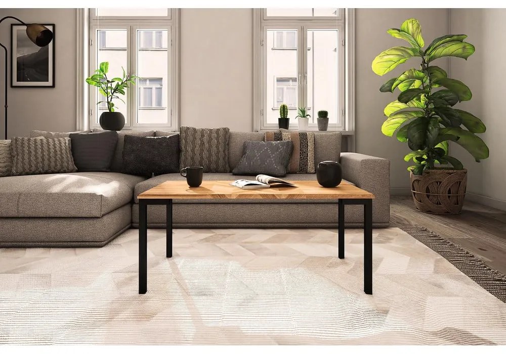 Konferenčný stolík z dubového dreva v prírodnej farbe 60x80 cm Abies - The Beds
