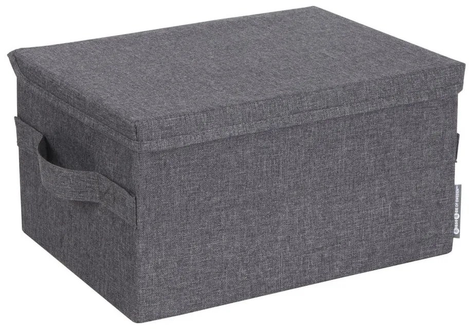 Sivý látkový úložný box s vekom 35x19x26 cm Soft Storage – Bigso Box of Sweden