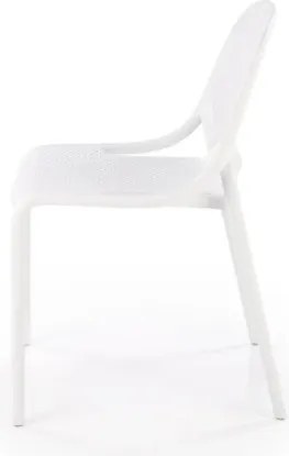 Záhradná plastová stolička ZOLE biela