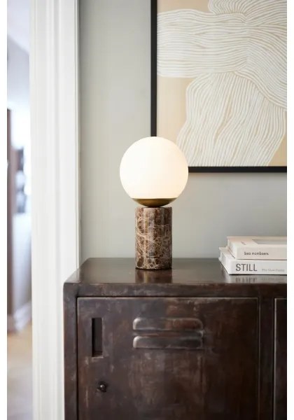 Nordlux - Stolná lampa LILLY 1xE14/25W/230V mramor/hnedá