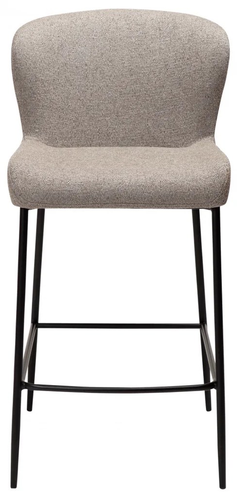 GLAM ČALÚNENÁ BAROVÁ STOLIČKA pebble earth/black