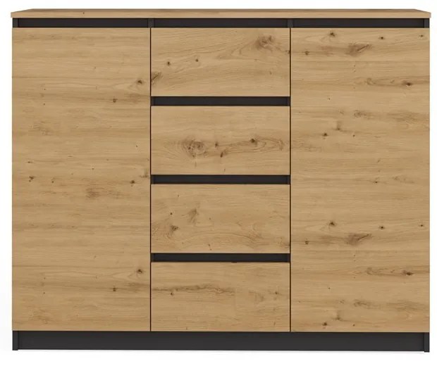 Komoda 2D4S 120 cm dub artisan/antracit
