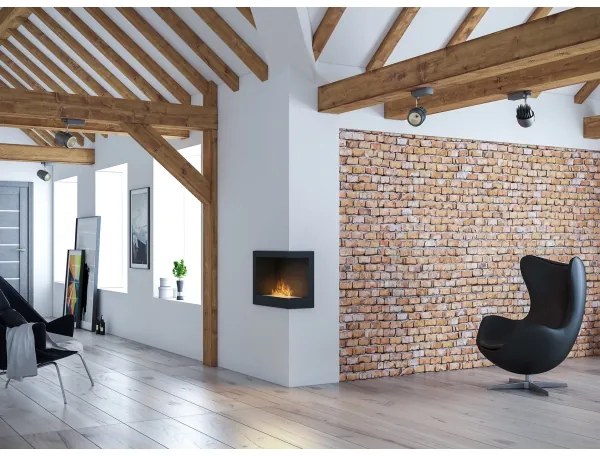 InFire - Rohový BIO krb 45x60 cm 3kW čierna