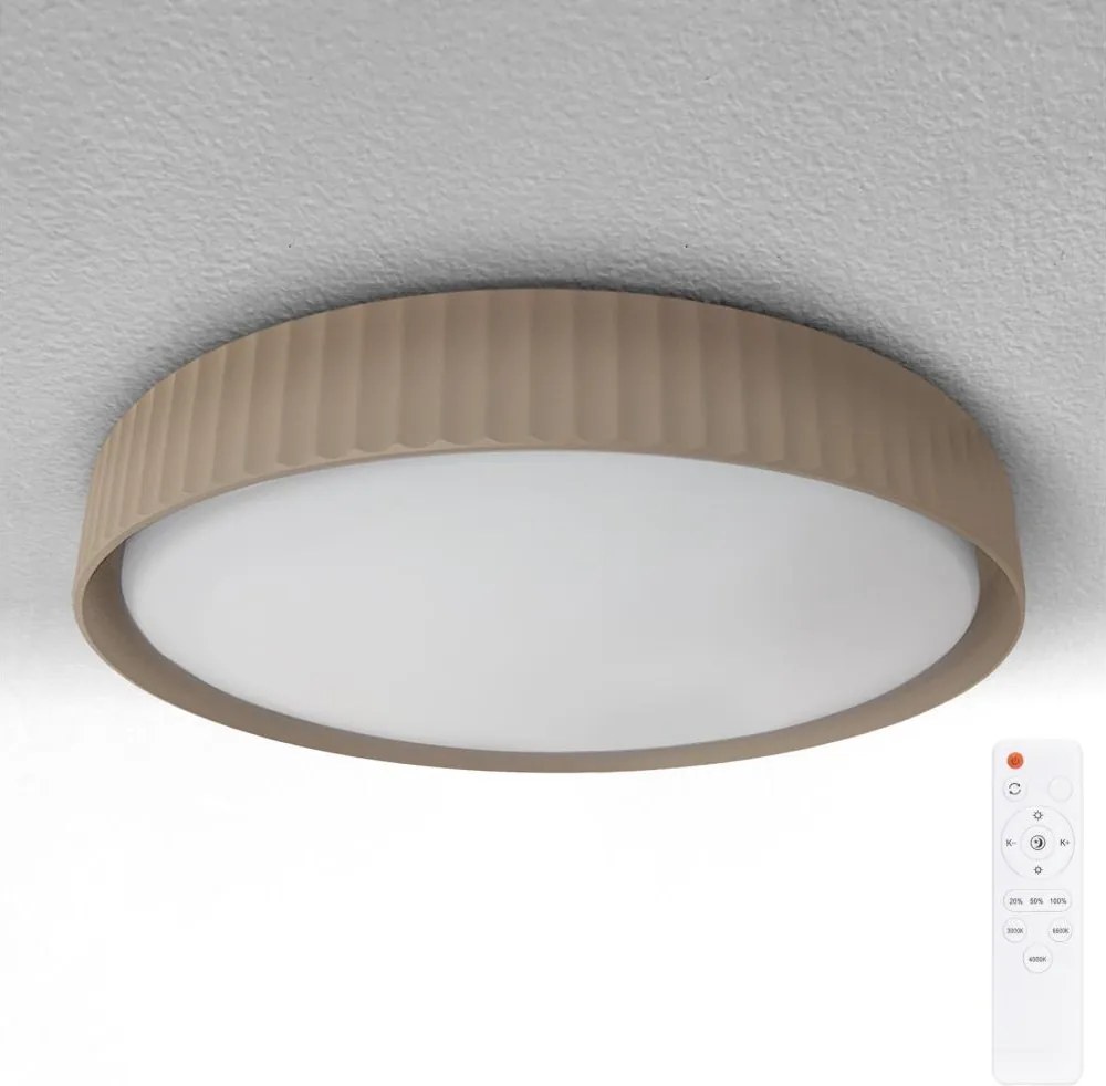 Brilagi - LED stmievateľné stropné svietidlo LUCIA LED/48W/230V pr. 41 cm hnedé s diaľkovým ovládaním