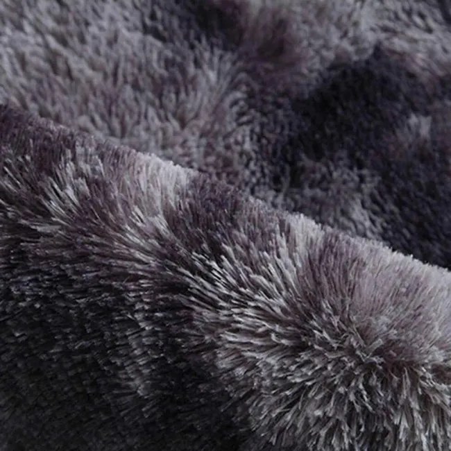 Protišmykový koberec SHAGGY ombré, tmavosivý